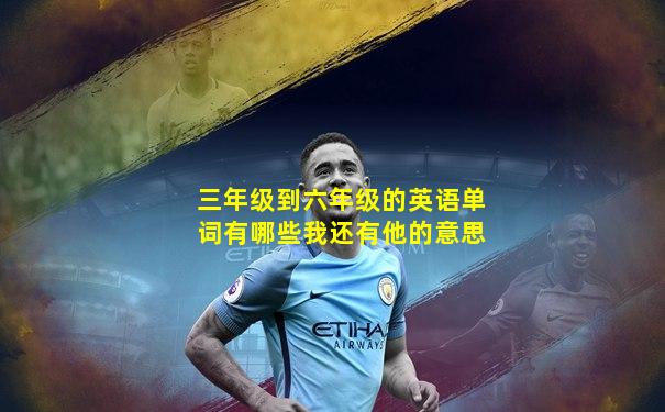 三年级到六年级的英语单词有哪些我还有他的意思