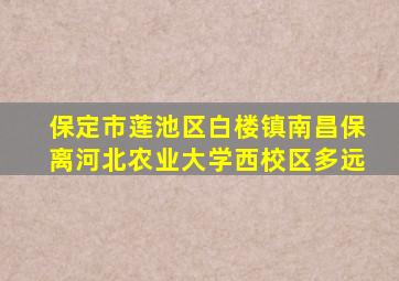 保定市莲池区白楼镇南昌保离河北农业大学西校区多远