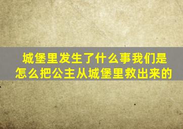 城堡里发生了什么事我们是怎么把公主从城堡里救出来的