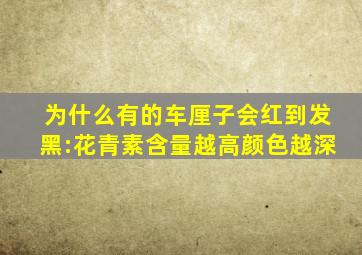 为什么有的车厘子会红到发黑:花青素含量越高颜色越深
