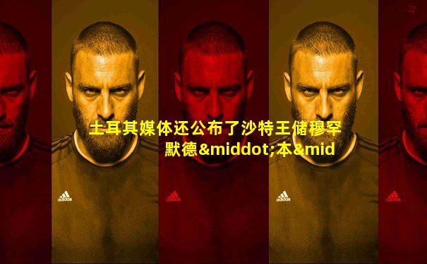 土耳其媒体还公布了沙特王储穆罕默德·本·萨勒曼的随