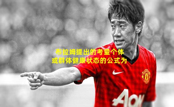 布拉姆提出的考量个体或群体健康状态的公式为