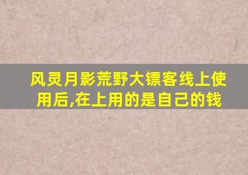 风灵月影荒野大镖客线上使用后,在上用的是自己的钱